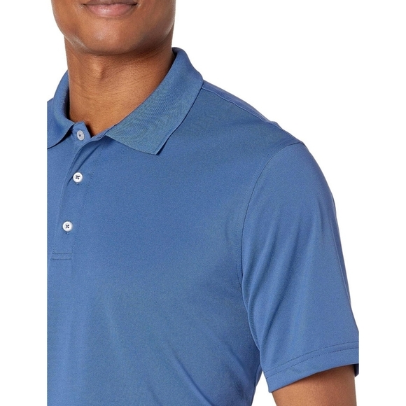 Amazon Essentials Regular Fit Golf Polo Shirt Blue Size M - Picture 3 of 10
